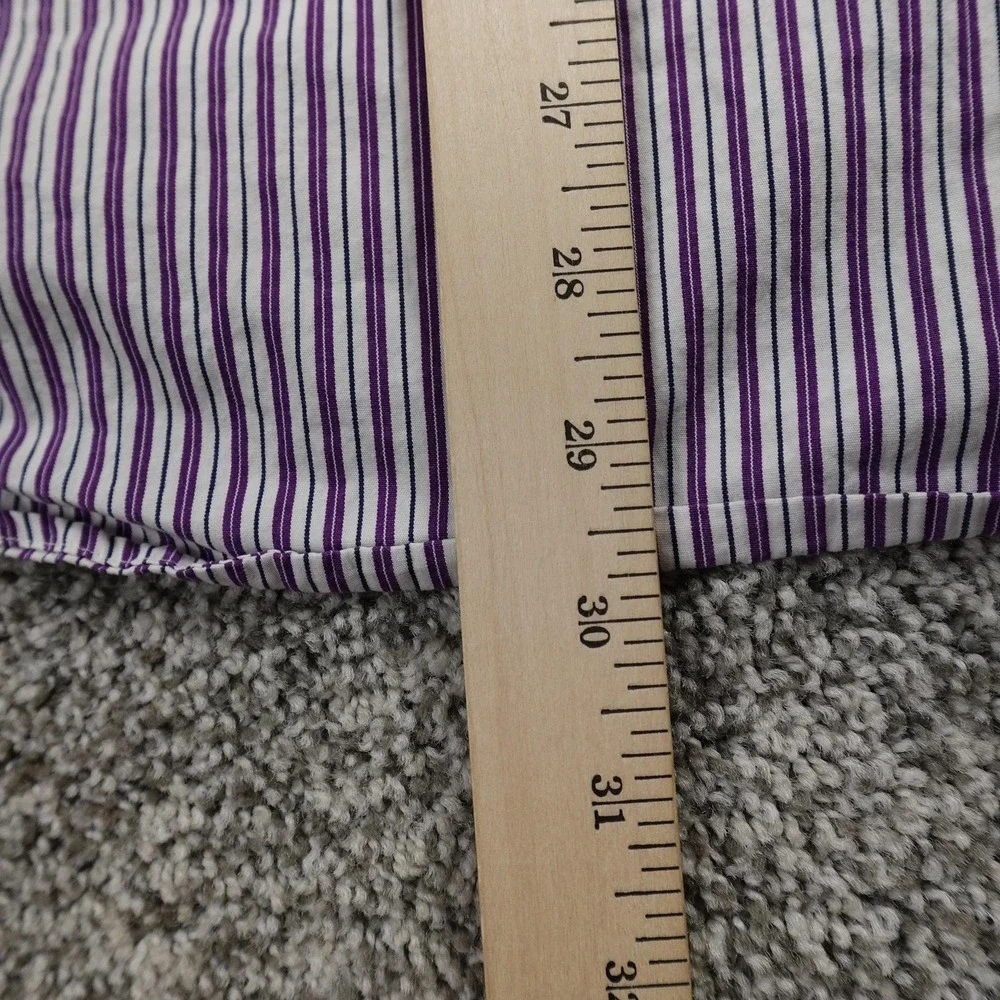 VTG Polo Ralph Lauren Shirt‎ Mens 15.5 32/33 M Purple Regent Long Sleeve Dress